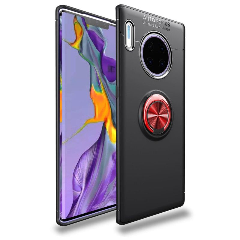 Etui Huawei Mate 30 Pro Czerwony Czarny Pierścień Obrotowy Lenuo