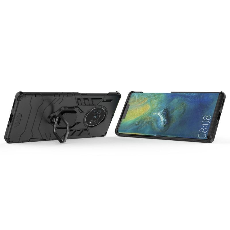 Etui Huawei Mate 30 Pro Czerwony Czarny Pierścień Oporowy Etui Ochronne