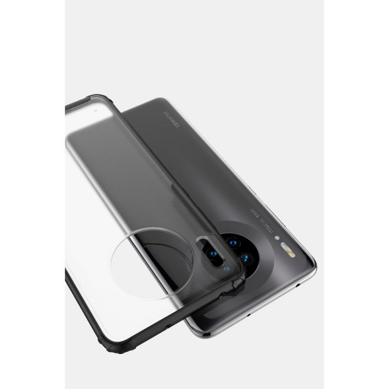 Etui Huawei Mate 30 Pro Czerwony Czarny Zbroja Z Efektem Metalu