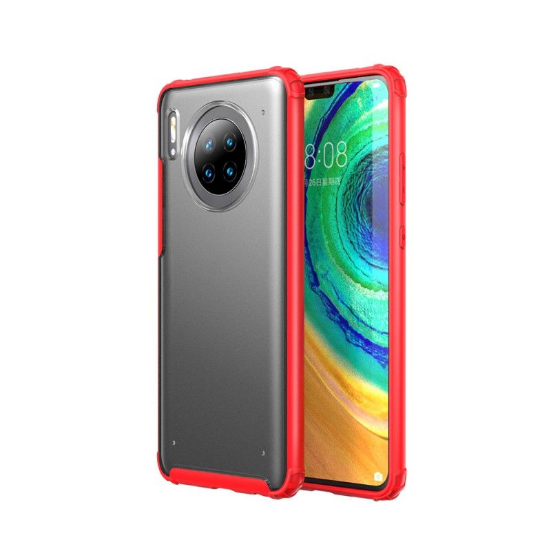 Etui Huawei Mate 30 Pro Czerwony Czarny Zbroja Z Efektem Metalu