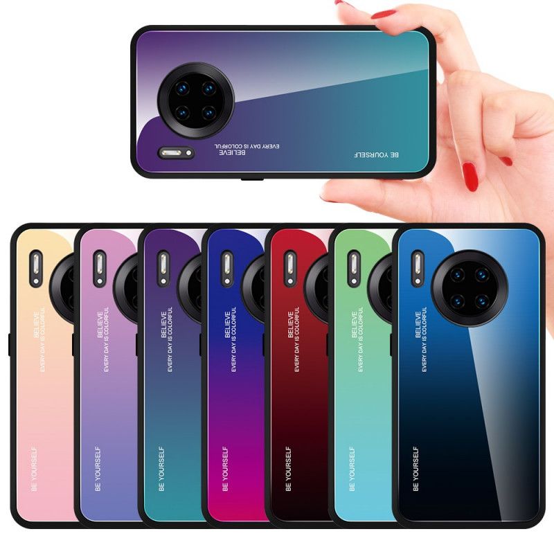 Etui Huawei Mate 30 Pro Magenta Czerwony Bądź Sobą Ze Szkła Hartowanego Etui Ochronne