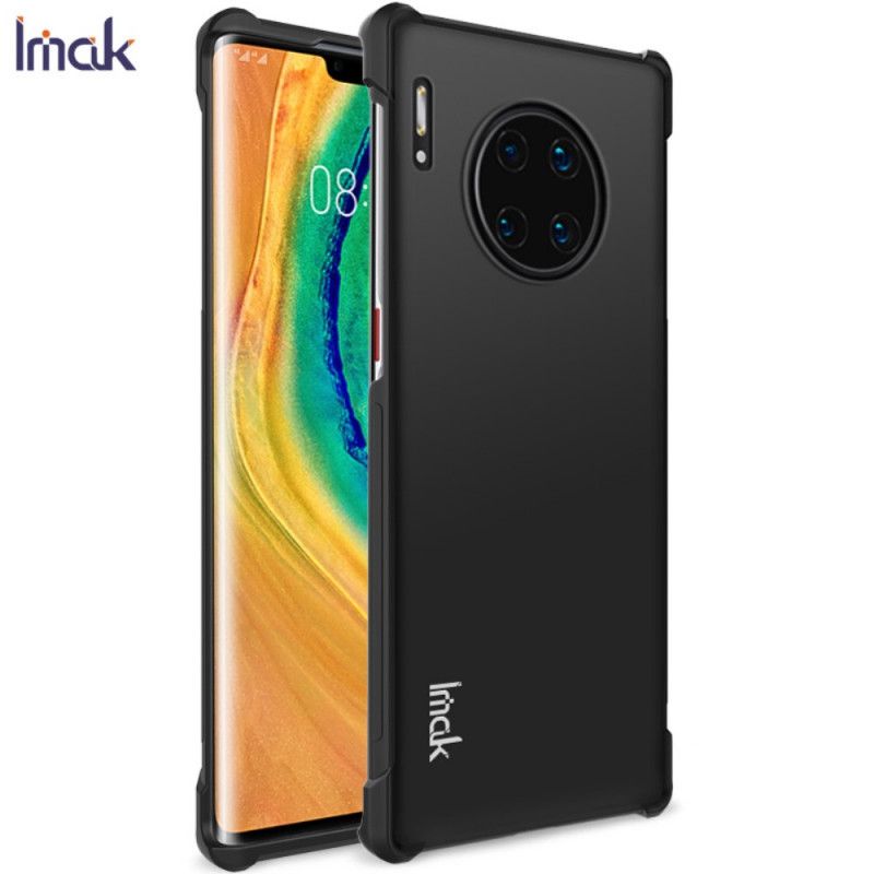 Etui Huawei Mate 30 Pro Przezroczysty Czarny Elastyczny Silikon Imak