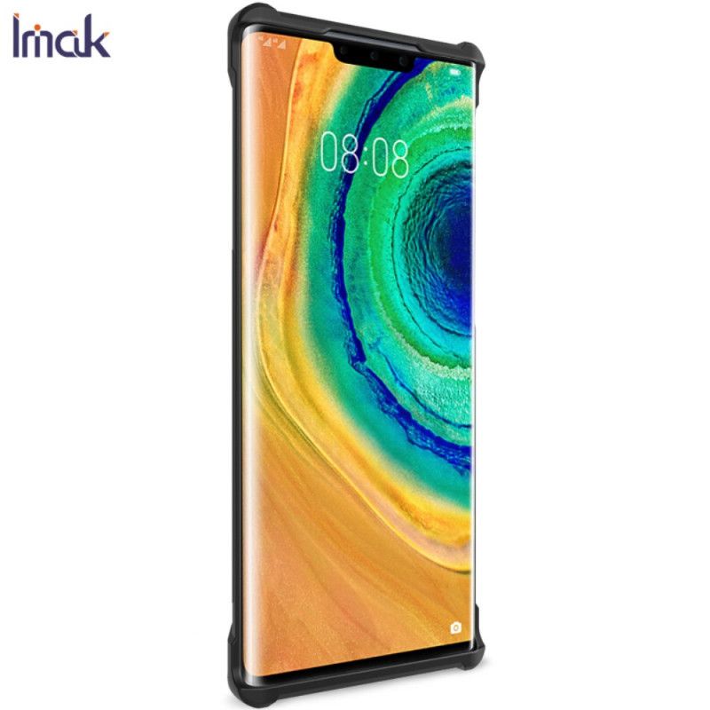 Etui Huawei Mate 30 Pro Przezroczysty Czarny Elastyczny Silikon Imak