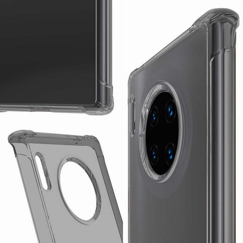 Etui Huawei Mate 30 Pro Przezroczysty Czarny Przezroczyste Poduszki Ochronne Leeu Etui Ochronne