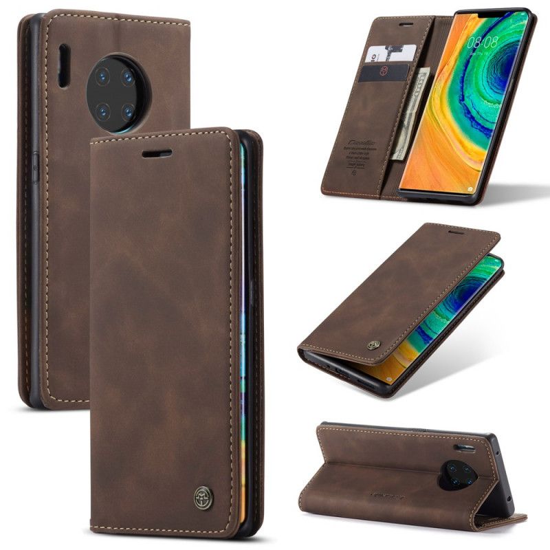 Flip Kotelot Huawei Mate 30 Pro Granatowy Czarny Etui Z Imitacji Skóry Etui Ochronne