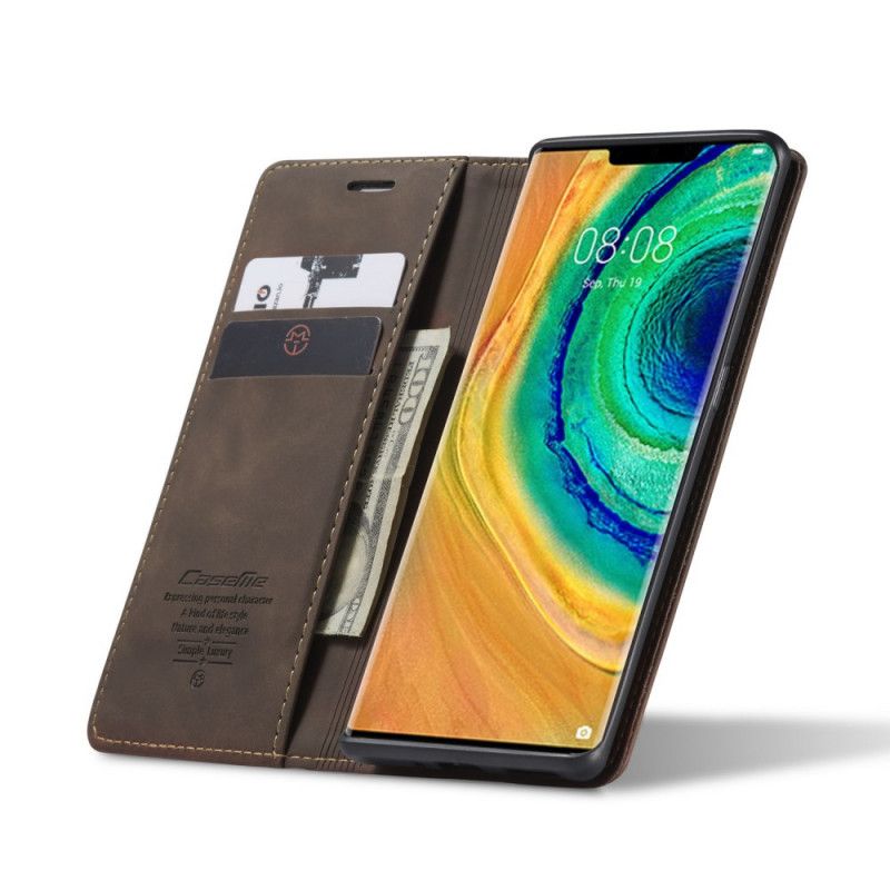 Flip Kotelot Huawei Mate 30 Pro Granatowy Czarny Etui Z Imitacji Skóry Etui Ochronne