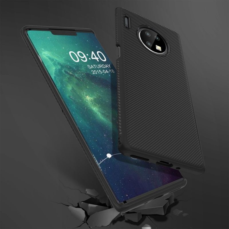 Futerały Huawei Mate 30 Pro Czerwony Czarny Etui na Telefon Skośny Serial Jazzowy