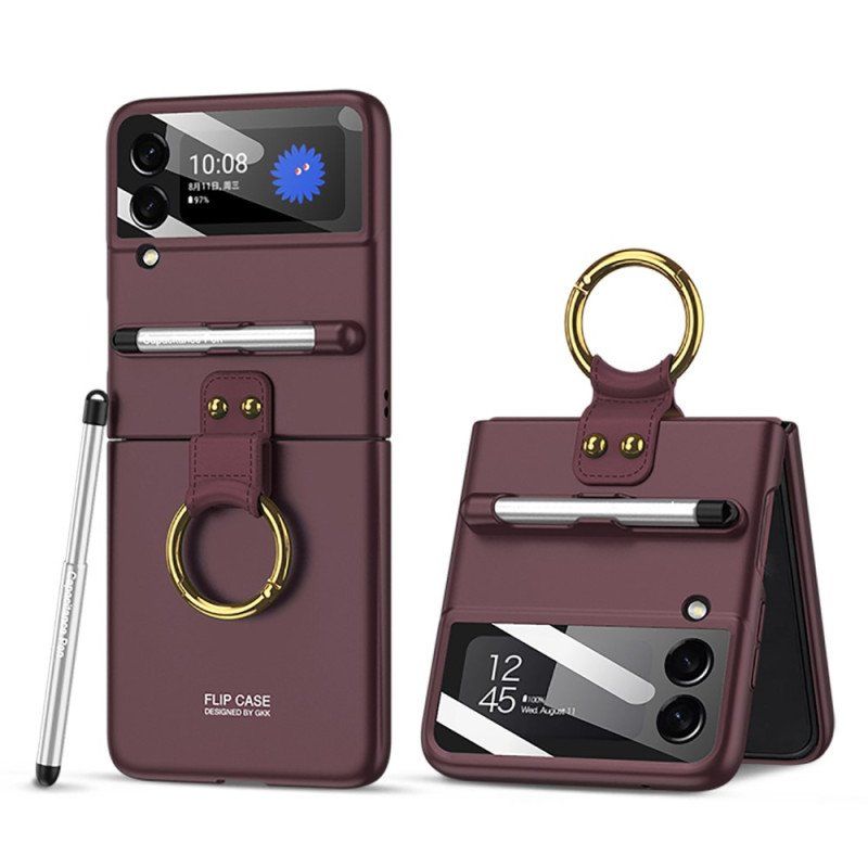 Etui do Samsung Galaxy Z Flip 4 Etui Ochronne Etui Folio Uchwyt Rysika Z Pełną Ochroną