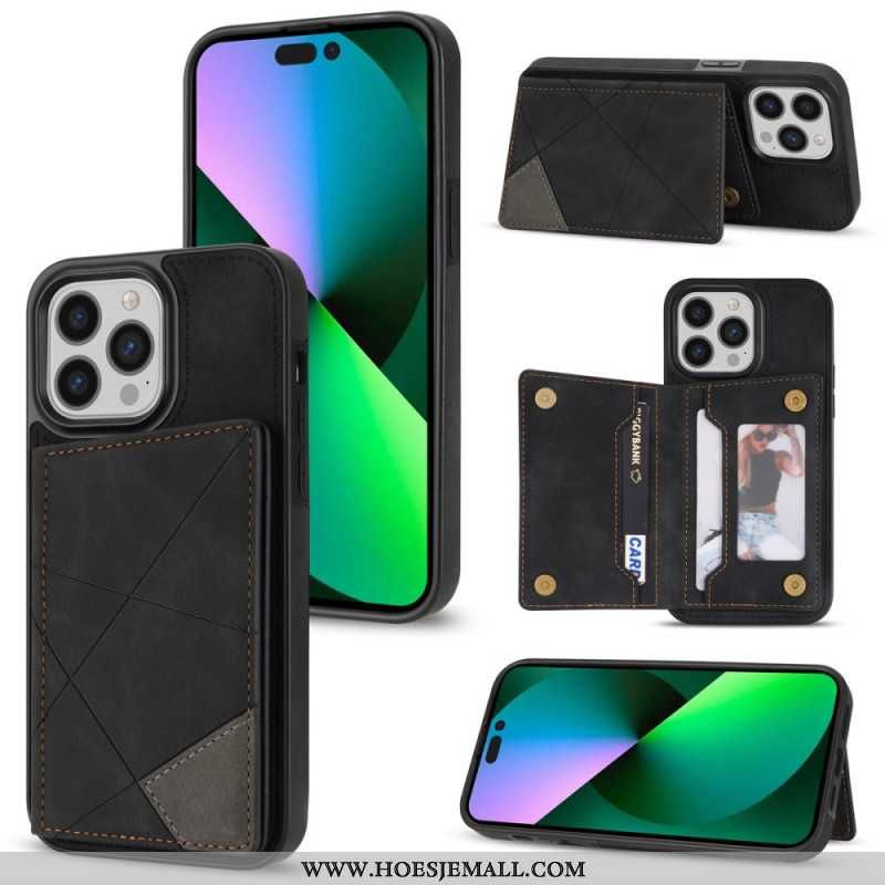 Etui Do iPhone 16 Pro Max Etui Na Karty Ze Wzorami Geometrycznymi