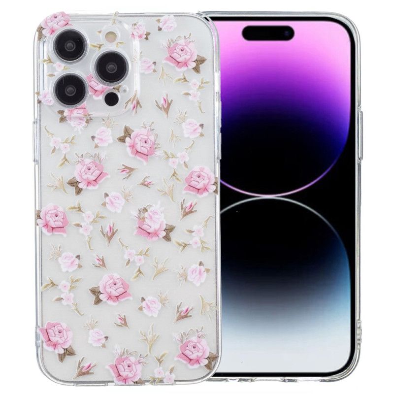 Etui Do iPhone 16 Pro Max Różowy Kwiatowy Wzór