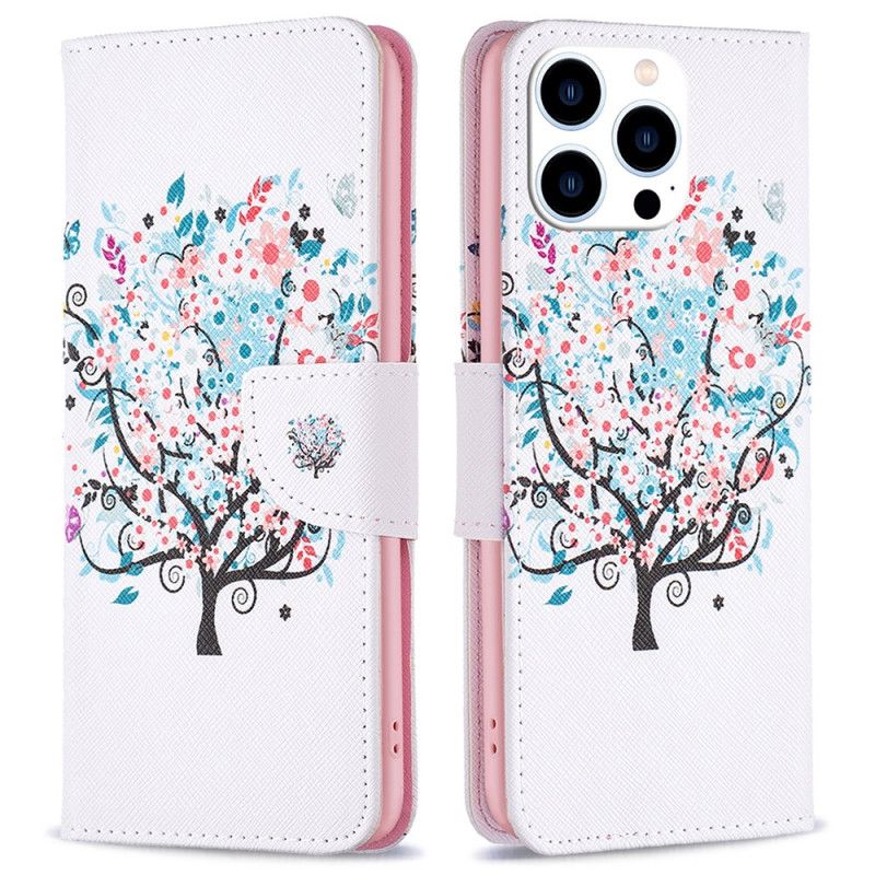 Etui Folio Do iPhone 16 Pro Max Kwitnące Drzewo