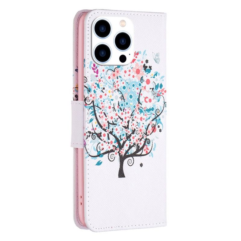 Etui Folio Do iPhone 16 Pro Max Kwitnące Drzewo