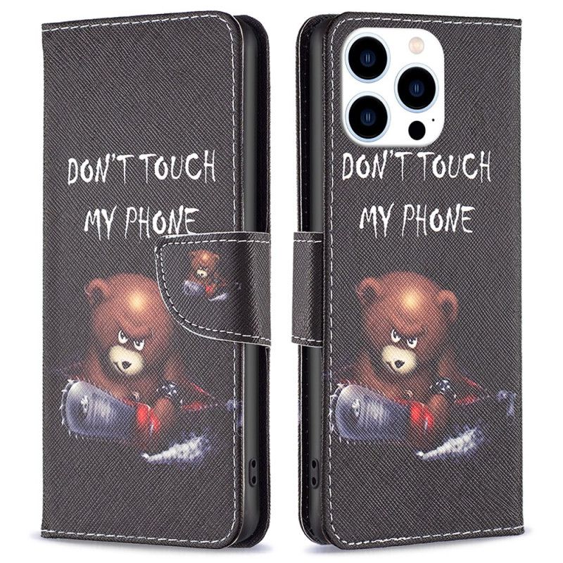 Etui Folio Do iPhone 16 Pro Max Niebezpieczny Niedźwiedź