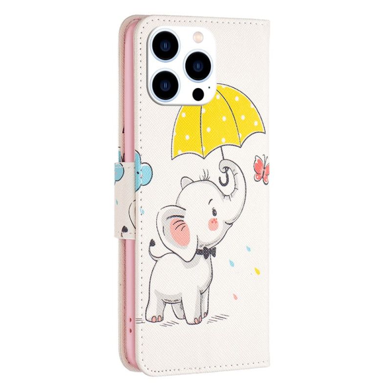 Etui Folio Do iPhone 16 Pro Max Parasol I Słoń