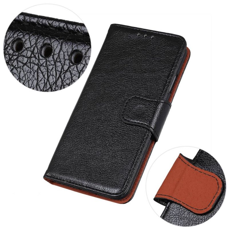 Etui Folio Do iPhone 16 Pro Max Tekstura Nappa Z Efektem Skóry