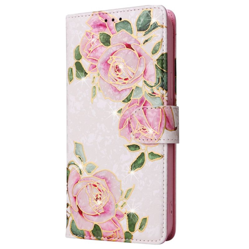 Etui Folio iPhone 16 Pro Max Blokowanie Rfid Floralies