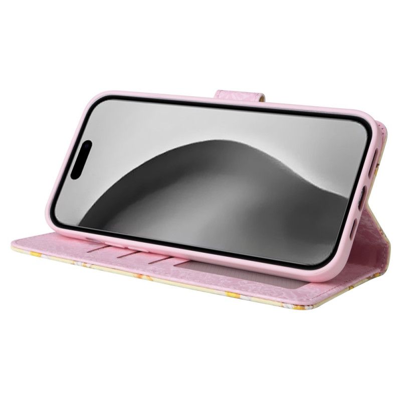 Etui Folio iPhone 16 Pro Max Blokowanie Rfid Floralies