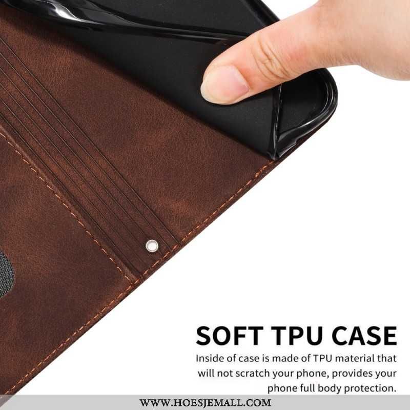 Etui Folio iPhone 16 Pro Max Geometryczny Wzór Paska Etui Ochronne