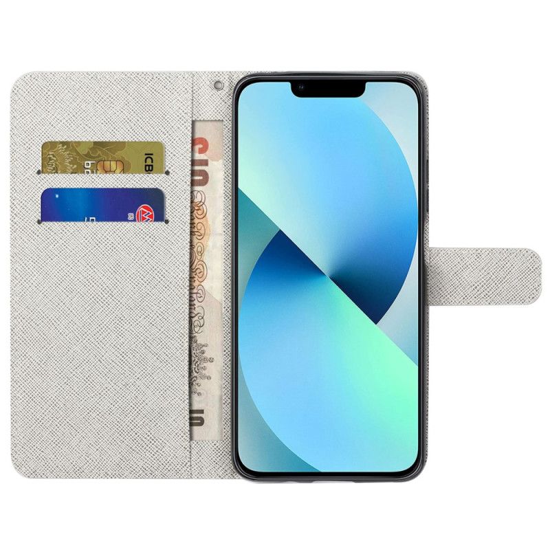 Etui Folio iPhone 16 Pro Max Koty Na Drzewie Ze Smyczą Etui Ochronne