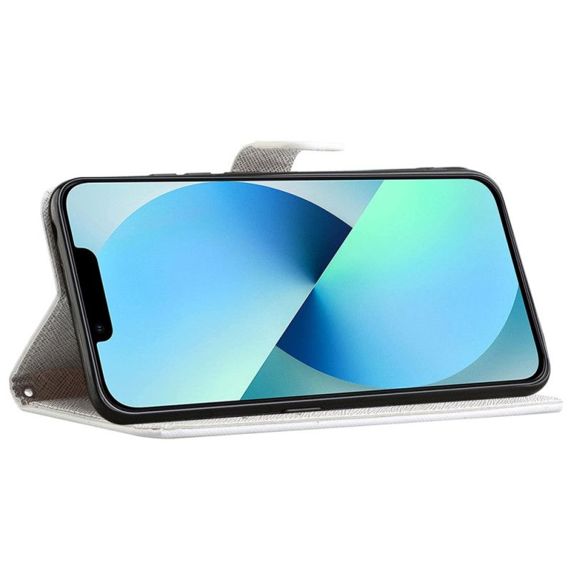 Etui Folio iPhone 16 Pro Max Koty Na Drzewie Ze Smyczą Etui Ochronne