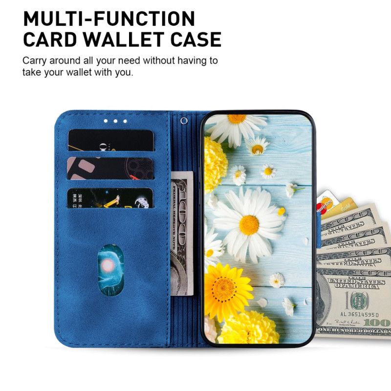 Etui Folio iPhone 16 Pro Max Kwiatowy Wzór Z Paskiem