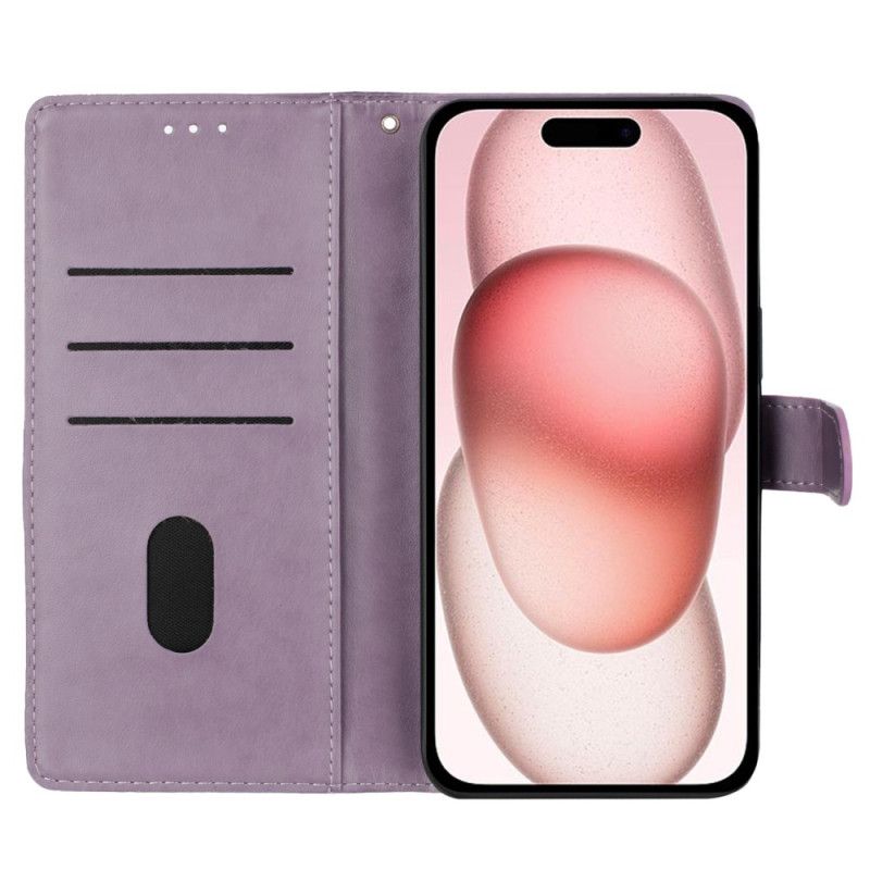 Etui Folio iPhone 16 Pro Max Kwiaty I Motyle Etui Ochronne