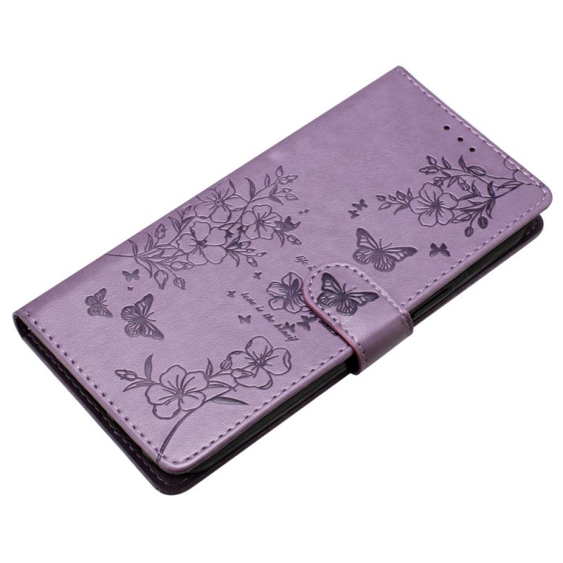 Etui Folio iPhone 16 Pro Max Kwiaty I Motyle Etui Ochronne