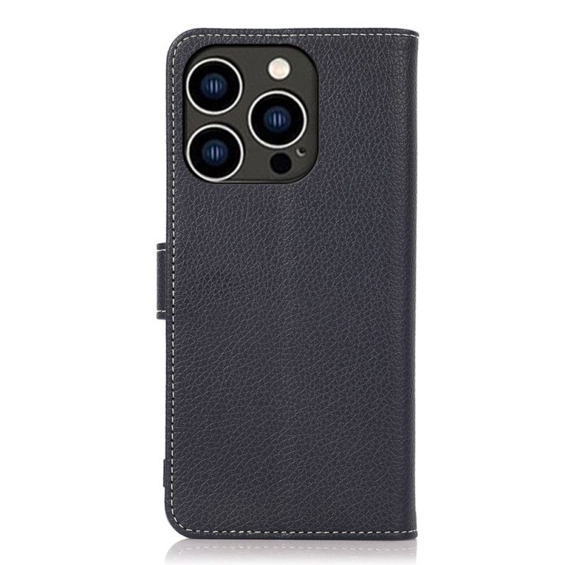 Etui Folio iPhone 16 Pro Max Litchi Powierzchniowe