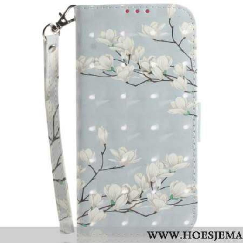 Etui Folio iPhone 16 Pro Max Magnolie Z Paskiem Etui Ochronne