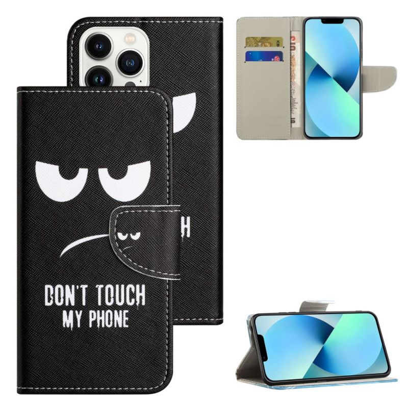 Etui Folio iPhone 16 Pro Max Nie Dotykaj Mojego Telefonu