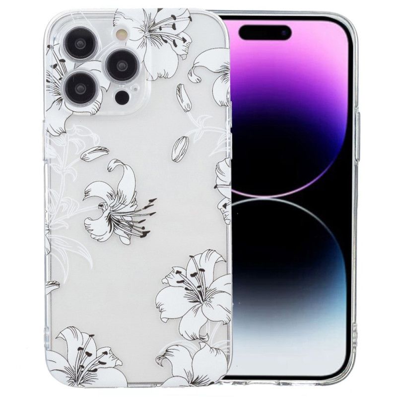 Etui iPhone 16 Pro Max Białe Kwiaty