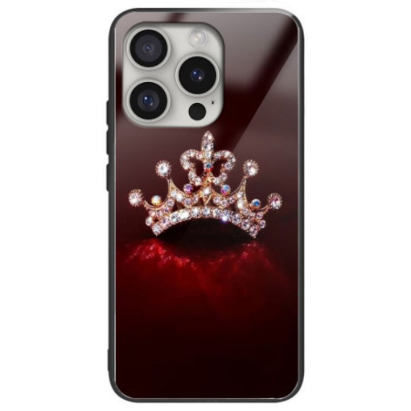 Etui iPhone 16 Pro Max Diamentowa Korona Ze Szkła Hartowanego Etui Ochronne