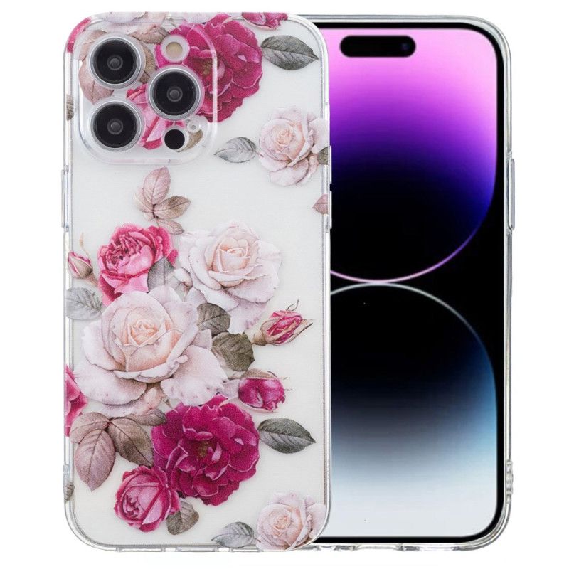 Etui iPhone 16 Pro Max Kolorowe Piwonie