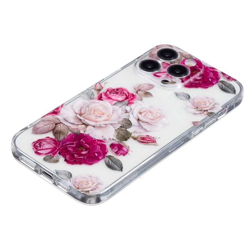 Etui iPhone 16 Pro Max Kolorowe Piwonie