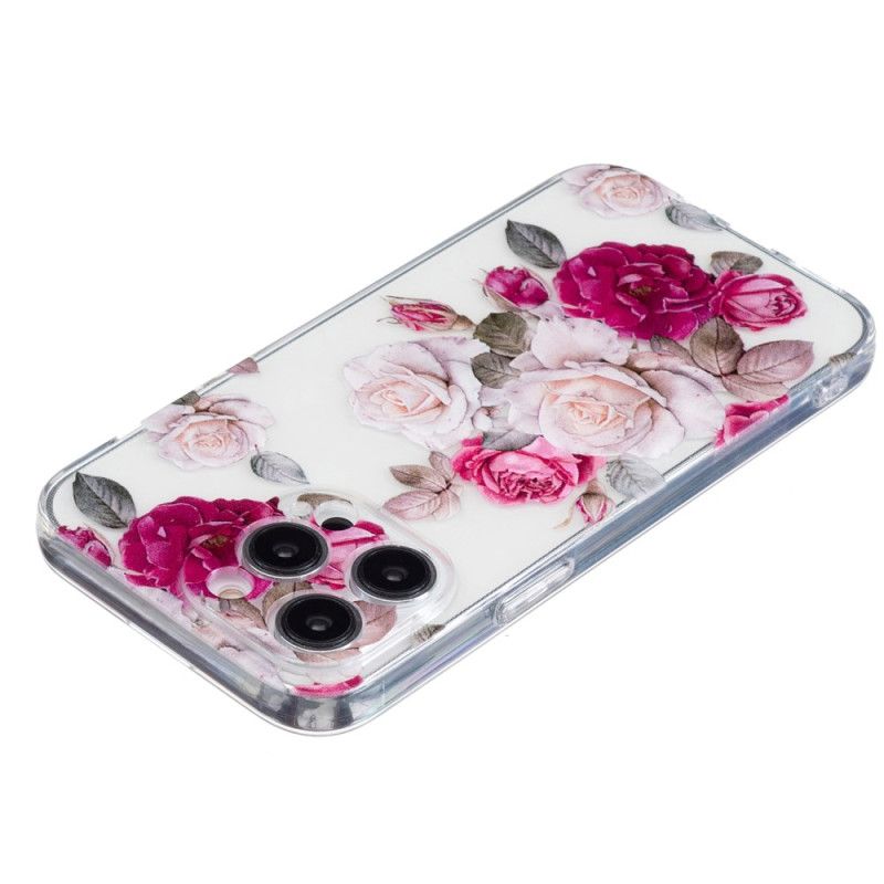 Etui iPhone 16 Pro Max Kolorowe Piwonie