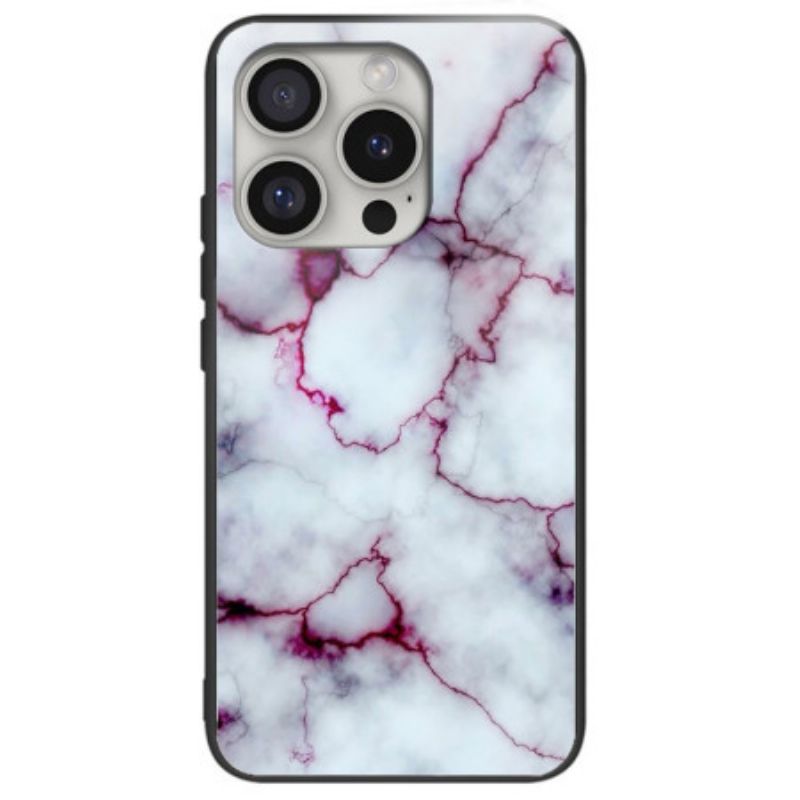 Etui iPhone 16 Pro Max Szkło Hartowane Z Fioletowego Marmuru