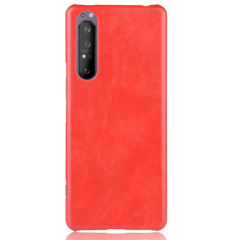 Etui Sony Xperia 1 II Szary Czarny Efekt Skóry Liczi Etui Ochronne