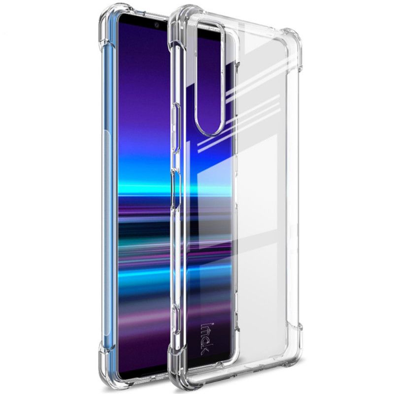 Etui Sony Xperia 1 II Szary Czarny Imak Jedwabisty Etui Ochronne