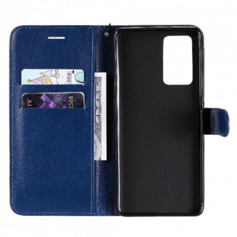 Etui Folio Do Oppo Reno 6 Pro 5g Solid Color Strappy Series