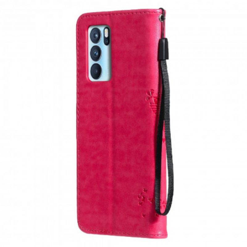 Etui Folio Oppo Reno 6 Pro 5g Drzewo I Stringi Kot