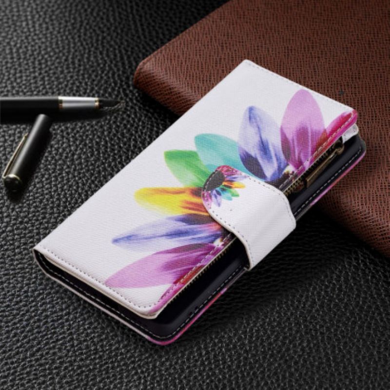 Etui Folio Oppo Reno 6 Pro 5g Kwiatowa Kieszeń Na Zamek Etui Ochronne