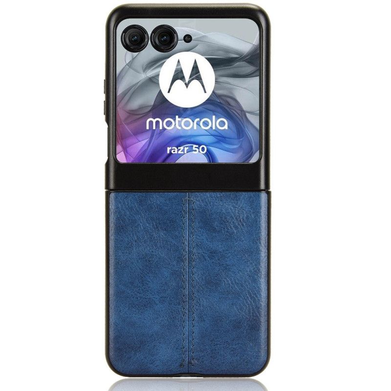 Etui Motorola Razr 50 Przeszycia Z Imitacji Skóry