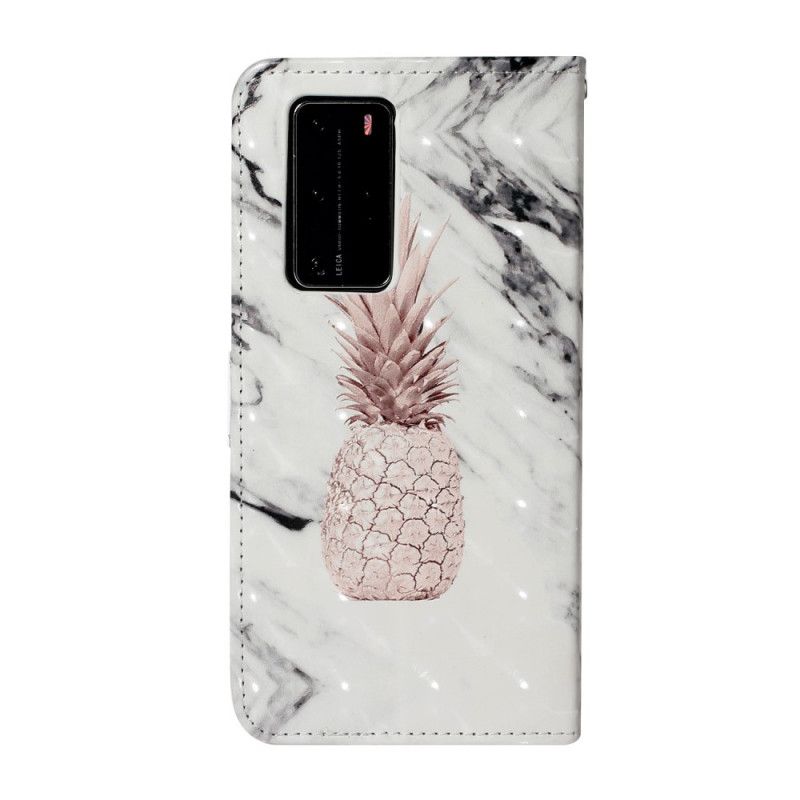 Etui Folio Huawei P40 Pro Ananasowa Plamka Świetlna