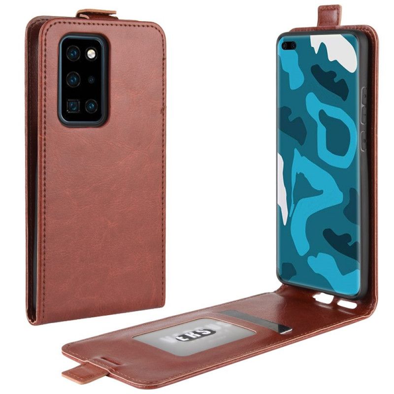 Etui Folio Huawei P40 Pro Biały Czarny Składany Etui Ochronne