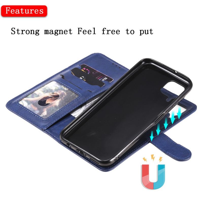 Etui Folio Huawei P40 Pro Czerwony Czarny Odpinana Skorupa I Pasek