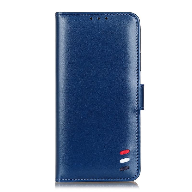 Etui Folio Huawei P40 Pro Czerwony Czarny Trójkolorowy Efekt Skóry