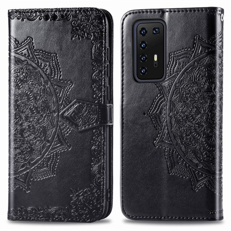 Etui Folio Huawei P40 Pro Jasnoniebieski Mandala W Średnim Wieku