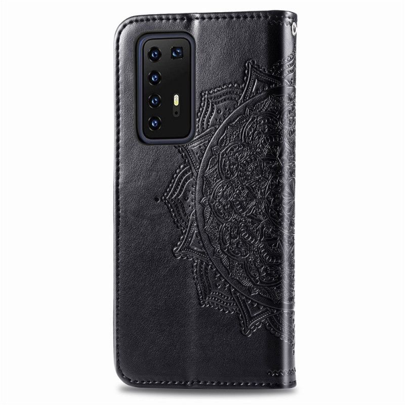 Etui Folio Huawei P40 Pro Jasnoniebieski Mandala W Średnim Wieku