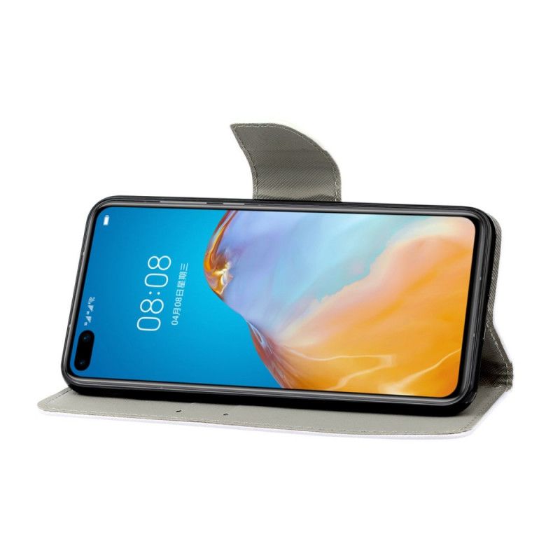 Etui Folio Huawei P40 Pro Patchworkowe Mandale Ze Stringami