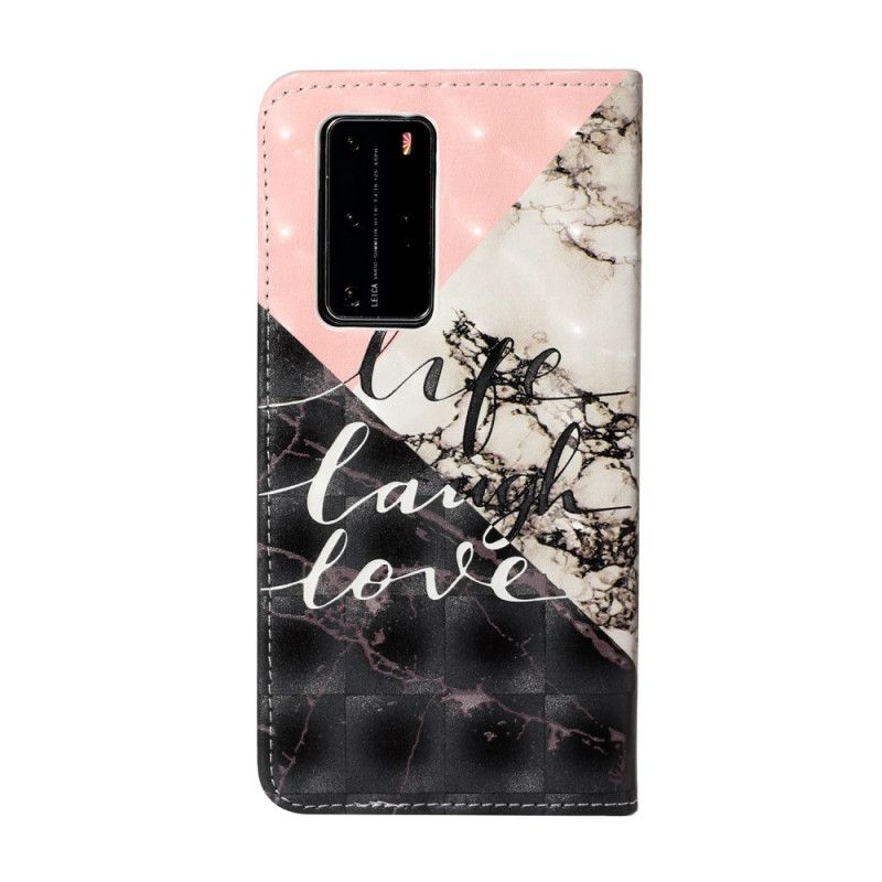 Etui Folio Huawei P40 Pro Życie. Śmiech. Miłość